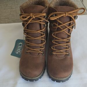 Cliffs by WHITE MOUNTAIN Tan Lace-Up Boots